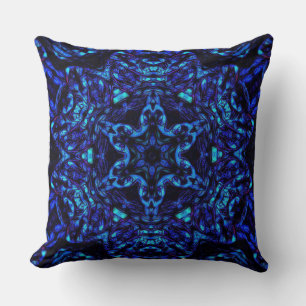 Blued Up Throw Pillow
