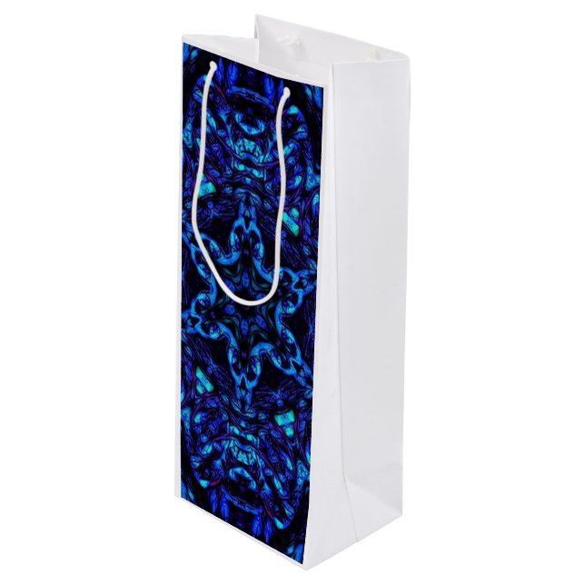Blued Up Wine Gift Bag (Front Angled)