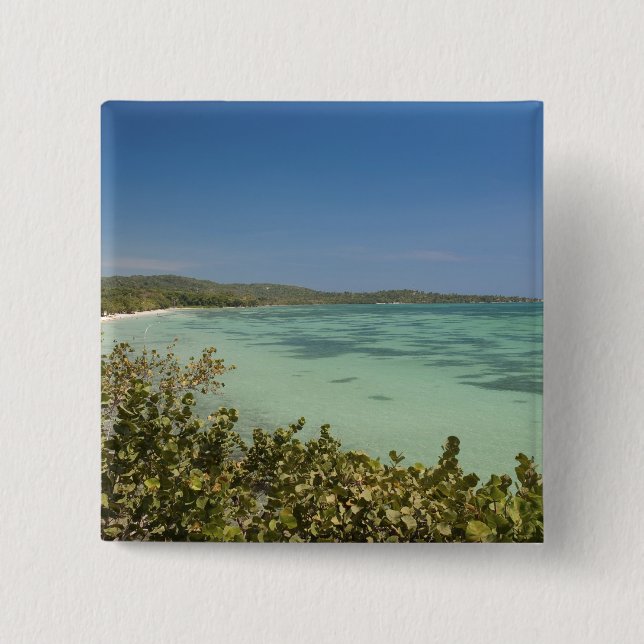 Bluefields, Jamaica Southwest Coast 2 Inch Square Button (Front)