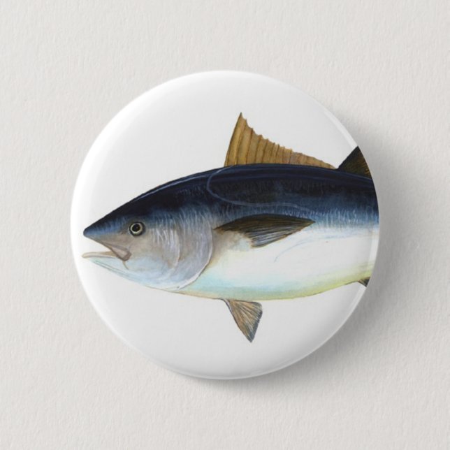 Bluefin Tuna illustration 2 Inch Round Button (Front)
