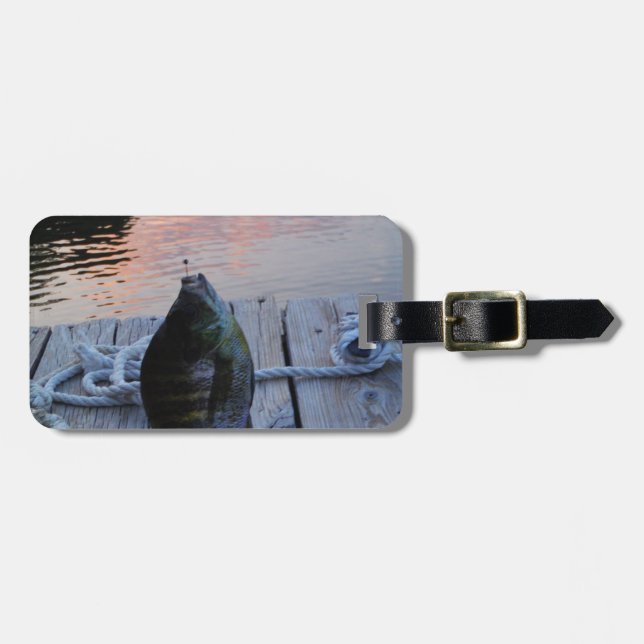 Bluegill at sunset Lake Arrowhead Luggage Tag (Front Horizontal)