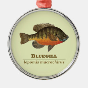 Bluegill Bream Fishing Metal Ornament