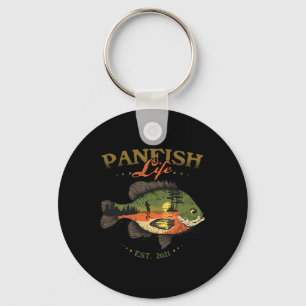Bluegill Fish Panfish Life Est 2021 Fishing Fisher Keychain