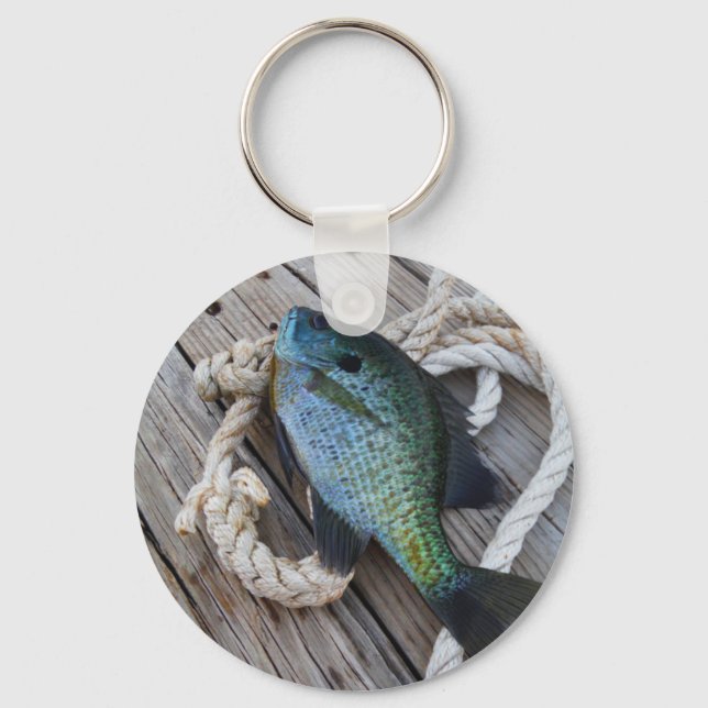 bluegill on dock keychain (Front)