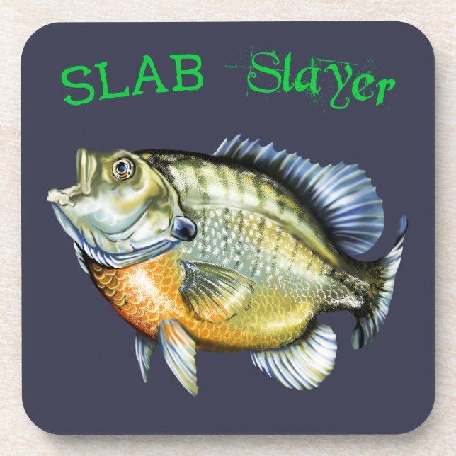 Bluegill Sunfish Slab Slayer Coaster (Front)