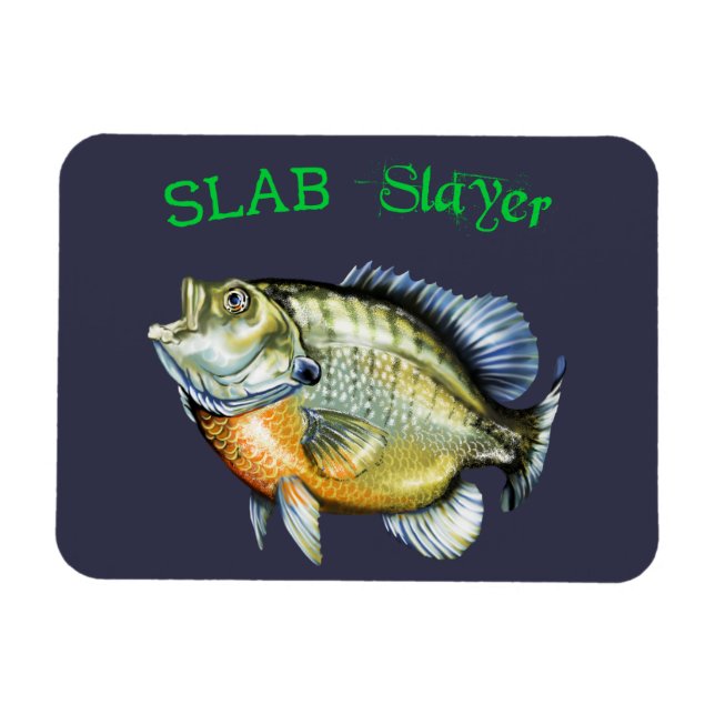 Bluegill Sunfish Slab Slayer Magnet (Horizontal)