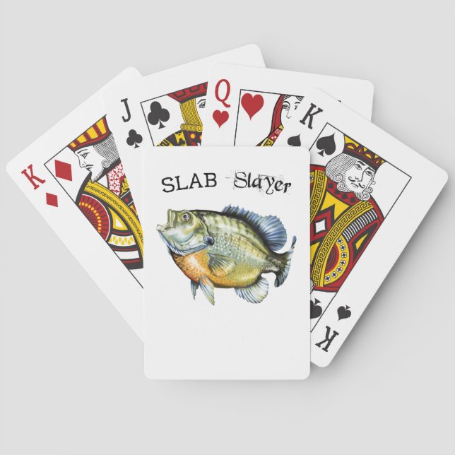 Bluegill Sunfish Slab Slayer Playing Cards (Back)
