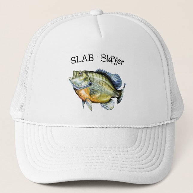 Bluegill Sunfish Slab Slayer Trucker Hat (Front)