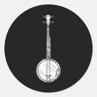 Bluegrass Banjo Classic Round Sticker