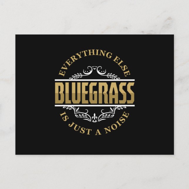 Bluegrass Country Music Banjo Mandolin Band Gift Postcard (Front)