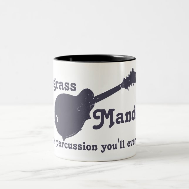 Bluegrass Mandolin - All the Percussion You Need Two-Tone Coffee Mug (Center)
