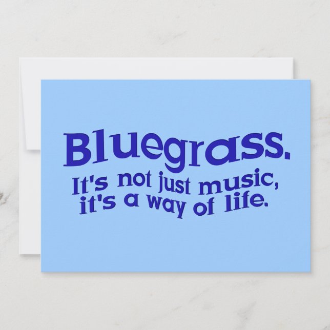 Bluegrass Music Party or Jam Session Invitation (Front)