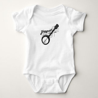 Bluegrass music with banjo baby bodysuit