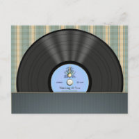 Bluegrass Vinyl Record Personalized Postcards