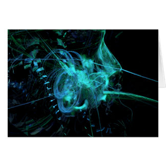 Bluegreen Fractal Card