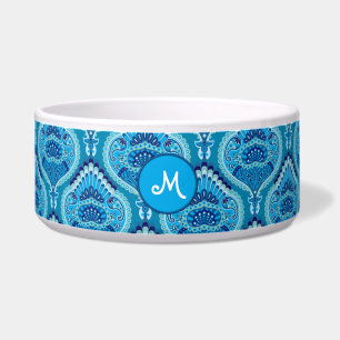 Blueish - Feathered Paisley