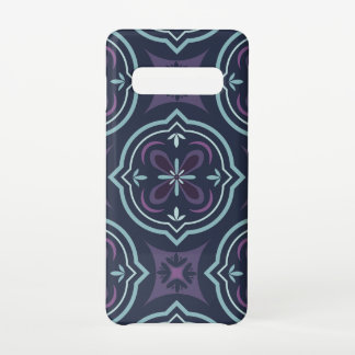 blueish floral tiling pattern samsung galaxy case