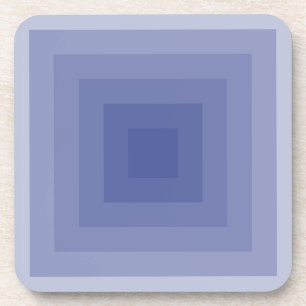Blueish Purple Square Geometric Coaster