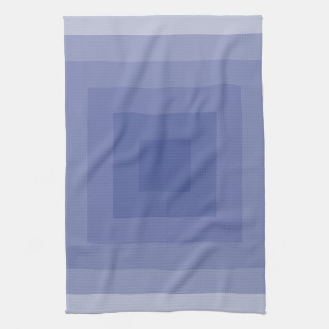 Blueish Purple Square Geometric Kitchen Towel (Vertical)