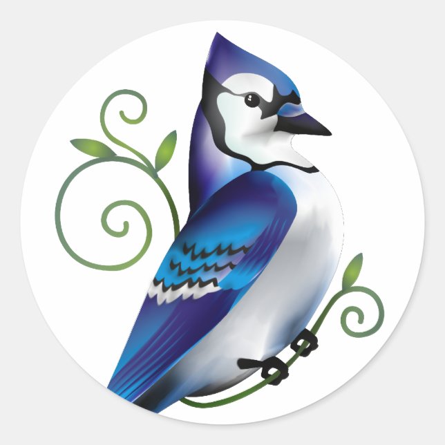 Bluejay Day Classic Round Sticker (Front)