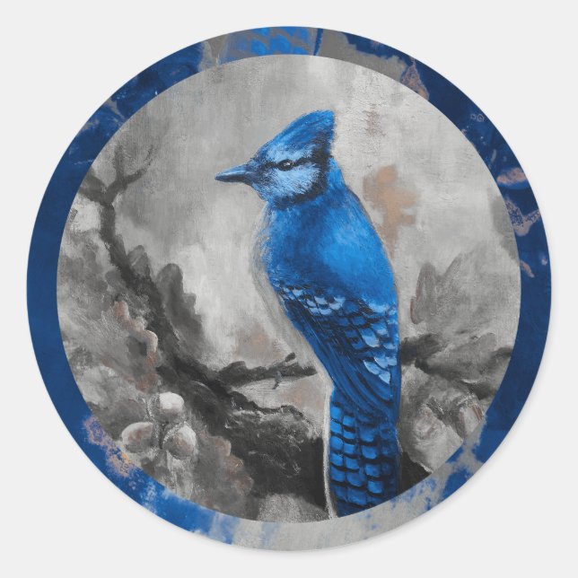 Bluejay sticker (blue design) (Front)