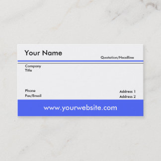 Blueline Professional Business Card