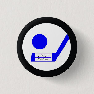 Blueliner Hockey Retro Badge 1 Inch Round Button