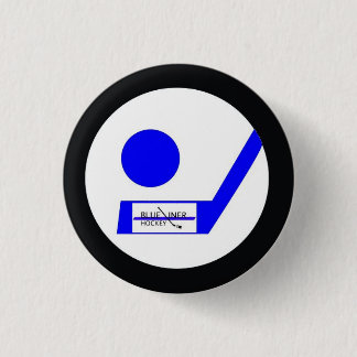 Blueliner Hockey Retro Badge 1 Inch Round Button