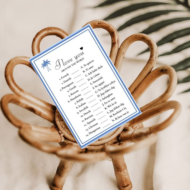 Bluelove you autour du monde jeu de nuptiale Carte (Créateur téléchargé)