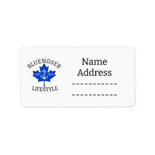 Bluenoser Lifestyle Maple leaf 902 Eh! address Label