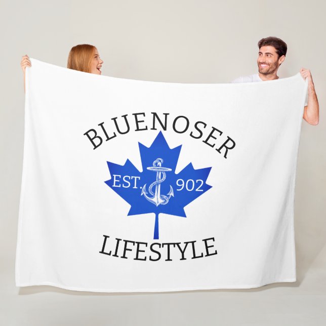 Bluenoser Lifestyle Maple leaf 902 Eh !  Fleece Blanket (In Situ)