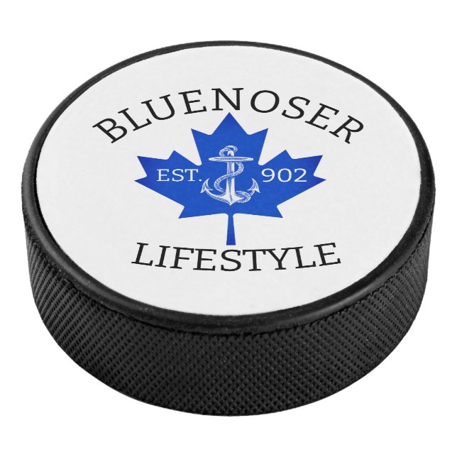 Bluenoser Lifestyle Maple leaf 902 Eh !  Hockey Puck (3/4)