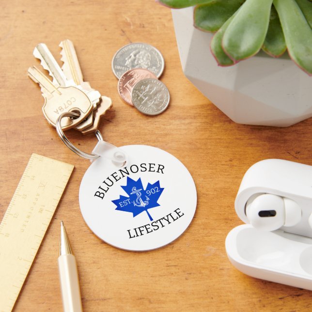 Bluenoser Lifestyle Maple leaf 902 Eh !  Keychain (Desk)