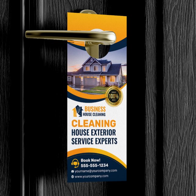 BlueOrange House Washing Exterior Cleaning Service Door Hanger (Creator Uploaded)