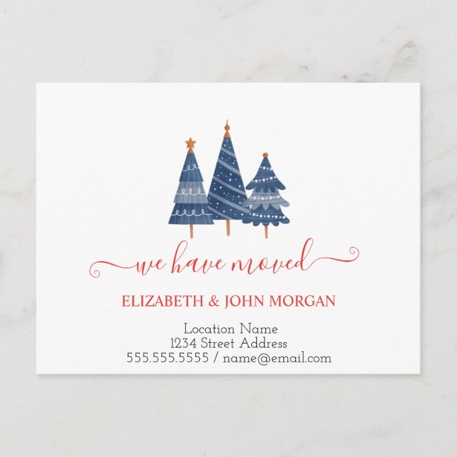 BluePine Trees We Have Moved Announcement (Front)