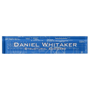 Blueprint Background Nameplate