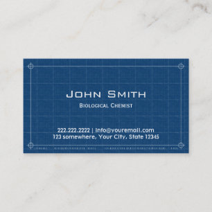 Blueprint Biological Chemist Business Card