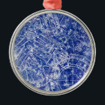 Blueprint Metal Ornament<br><div class="desc">Blueprint pattern</div>