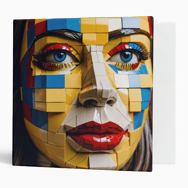 "Blueprint of Humanity" – A Cubist Portrait Binder (Front/Inside)