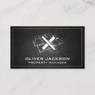 Blueprint Top View   Architect Tools Business Card