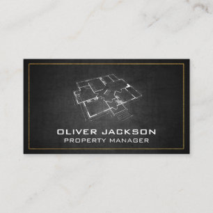 Blueprint Top View Business Card