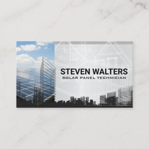 Blueprints   Solar Panel   Energy Business Card