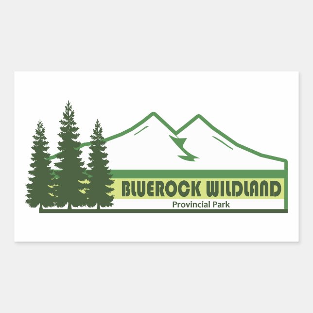 Bluerock Wildland Provincial Park Green Stripes Sticker (Front)