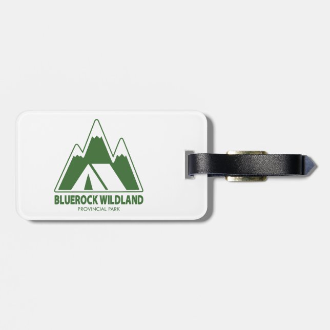 Bluerock Wildland Provincial Park Mountain Camping Luggage Tag (Back Horizontal)