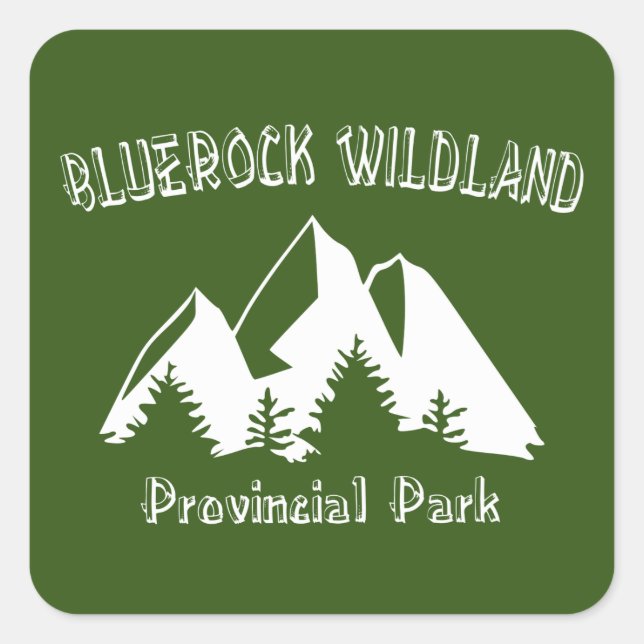 Bluerock Wildland Provincial Park Square Sticker (Front)