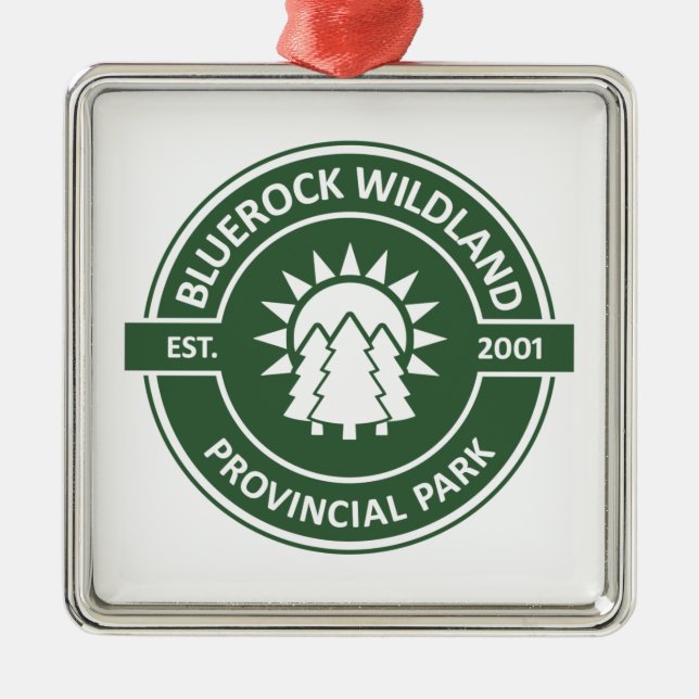 Bluerock Wildland Provincial Park Sun Trees Metal Ornament (Front)