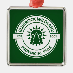Bluerock Wildland Provincial Park Sun Trees Metal Ornament