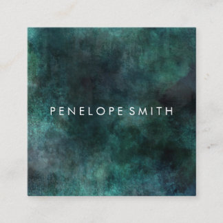 Blues Abstract Beauty Stylist  Square Business Card