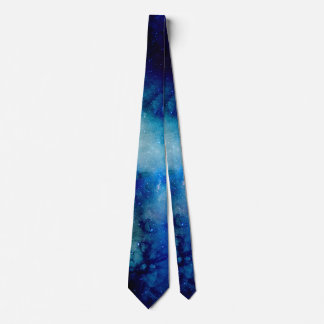Blues Abstract Watercolor Tie by Ozias