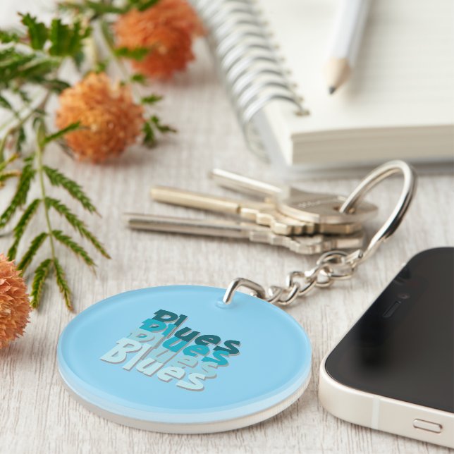 Blues Acrylic Keychain (Front Right)